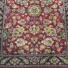 3′ x 16′ India Tabriz Design Red Floral Runner – Hand-Knotted Wool