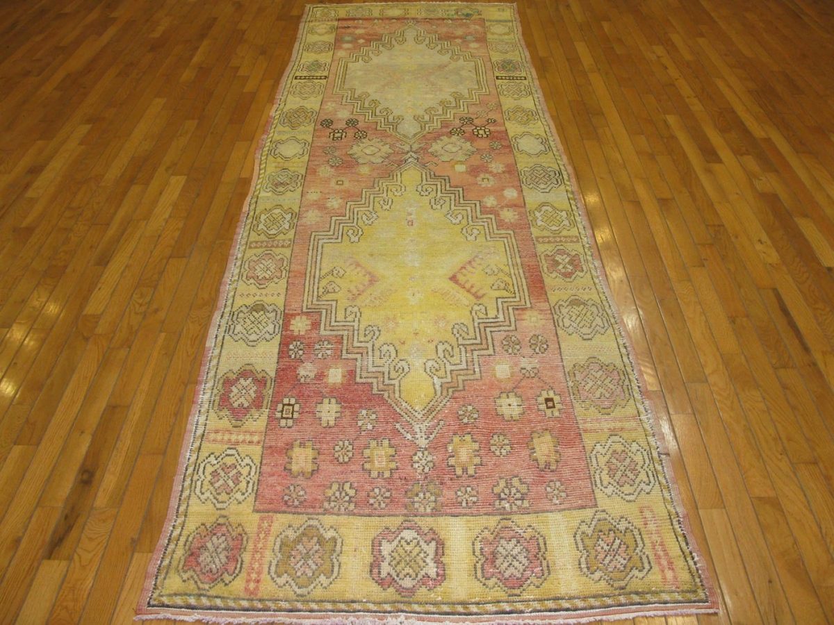 3′ x 11′ Turkish Anatolian Oushak Runner – Vintage Hand-Knotted Wool