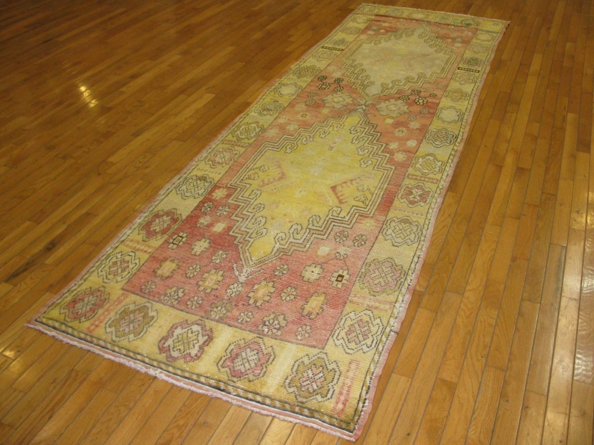 3′ x 11′ Turkish Anatolian Oushak Runner – Vintage Hand-Knotted Wool