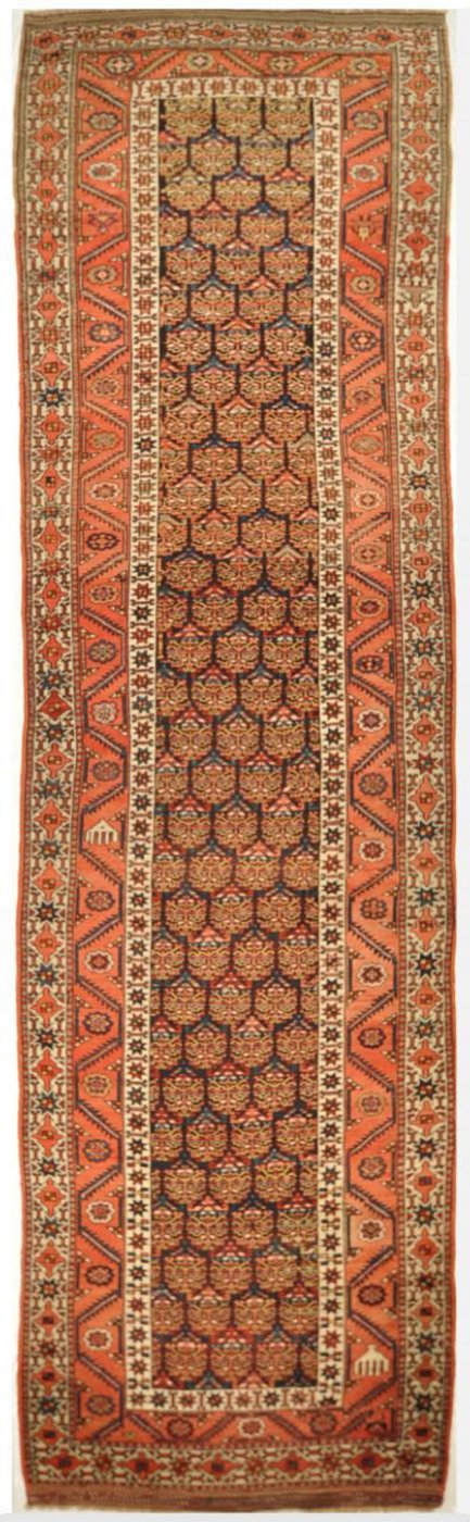 4′ x 16′ Terracotta Fine Hand-Knotted Persian Runner – Traditional Wool