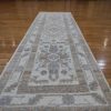 3′ x 10′ Beige Fine Hand-Knotted New Turkish Oushak Runner Rug – Transitional Wool