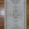 3′ x 13′ Beige Fine Hand-Knotted Afghan Oushak Runner Rug – Transitional Wool