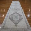 3′ x 13′ Beige Fine Hand-Knotted Afghan Oushak Runner Rug – Transitional Wool