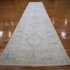 3′ x 15′ Ivory Fine Hand-Knotted Afghan Oushak Runner – Traditional Wool