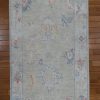3′ x 19′ Pale Blue Fine Hand-Knotted Afghan Oushak Runner – Traditional Wool