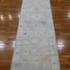 3′ x 19′ Pale Blue Fine Hand-Knotted Afghan Oushak Runner – Traditional Wool
