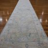 3′ x 19′ Pale Blue Fine Hand-Knotted Afghan Oushak Runner – Traditional Wool
