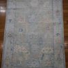3′ x 19′ Pale Blue Fine Hand-Knotted Afghan Oushak Runner – Traditional Wool