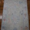 3′ x 19′ Pale Blue Fine Hand-Knotted Afghan Oushak Runner – Traditional Wool