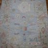 3′ x 18′ Pale Blue Fine Hand-Knotted Afghan Oushak Runner – Traditional Wool