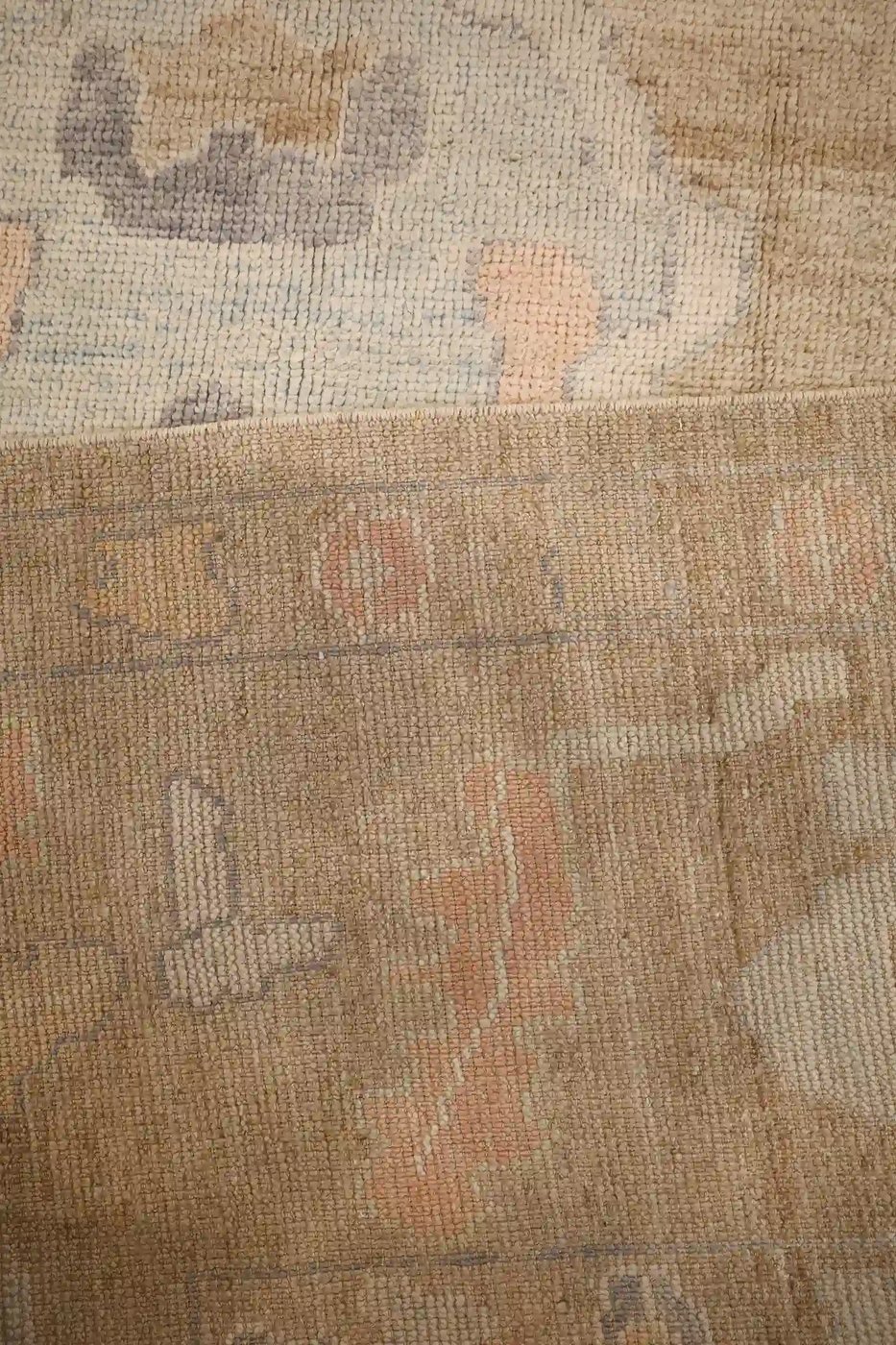 13′ x 15′ Beige Fine Hand-Knotted Turkish Oushak Rug – New Wool & Cotton