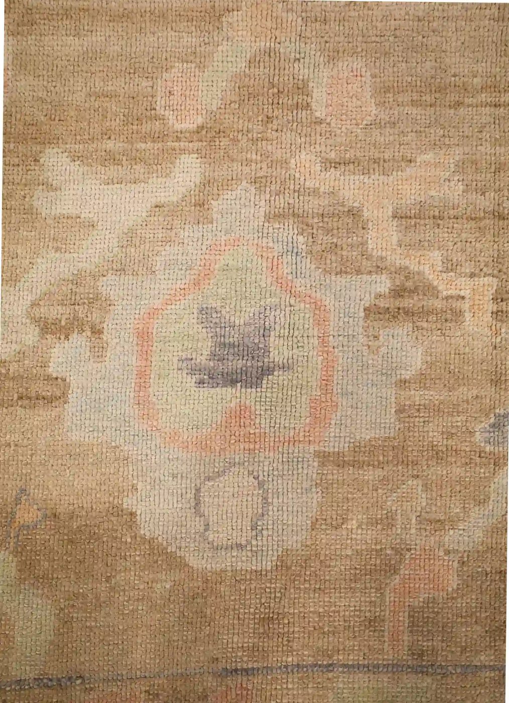 13′ x 15′ Beige Fine Hand-Knotted Turkish Oushak Rug – New Wool & Cotton