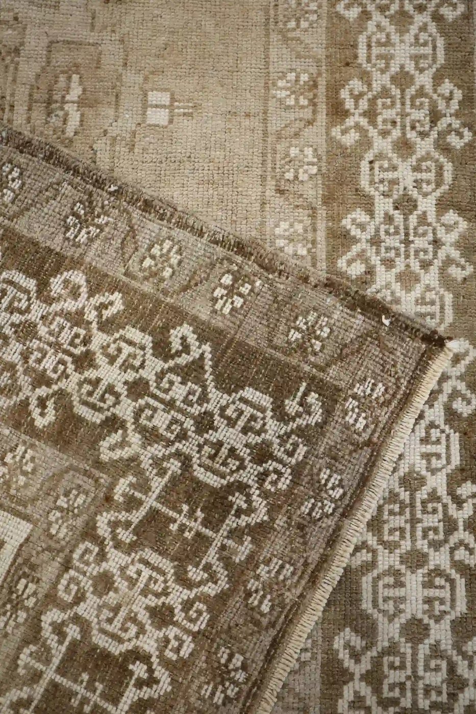 4′ x 7′ Gray Fine Hand-Knotted Turkish Oushak Rug – Vintage Wool
