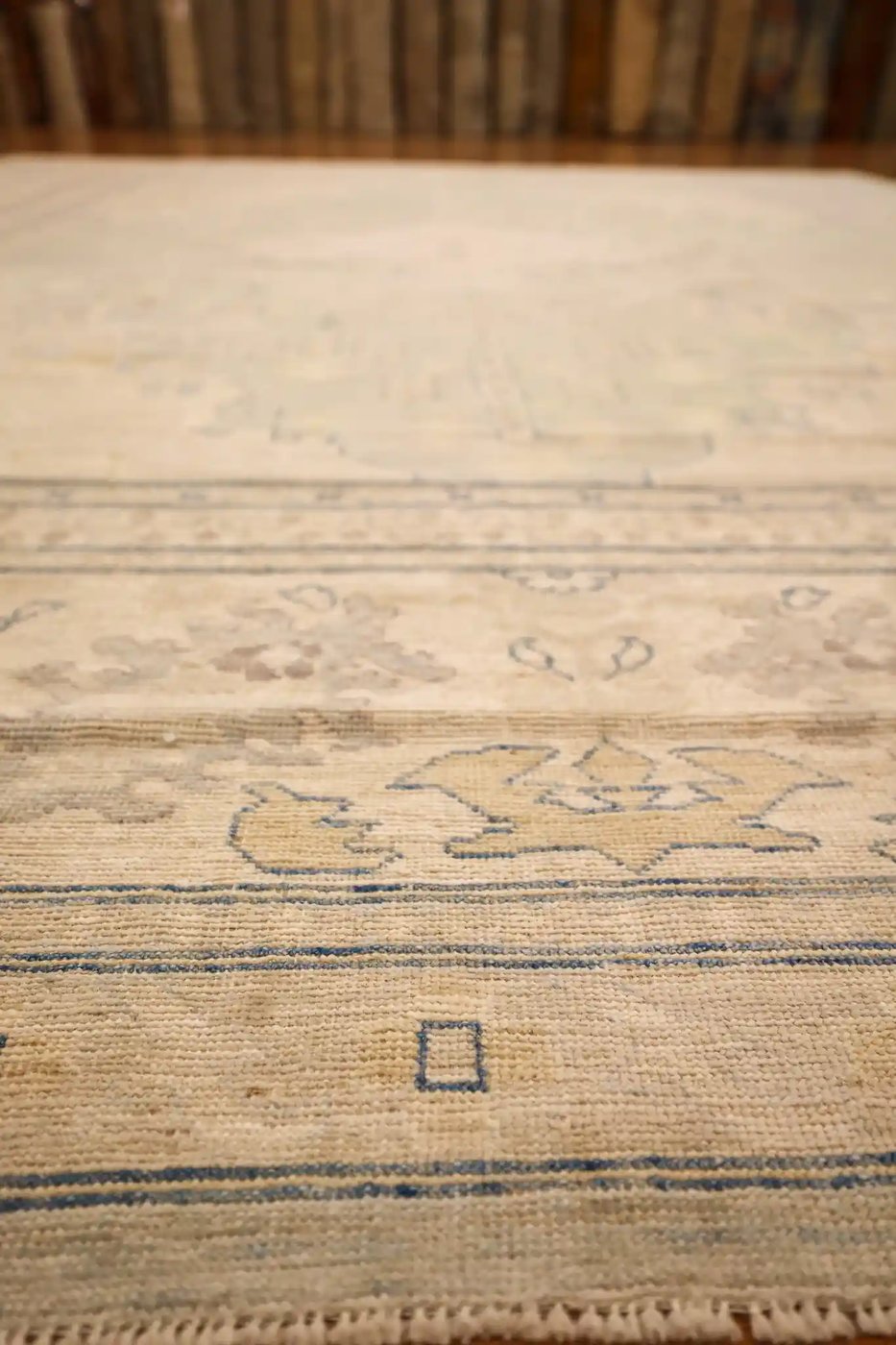 12′ x 15′ Beige Fine Hand-Knotted Pakistan Oushak Rug – Traditional Wool