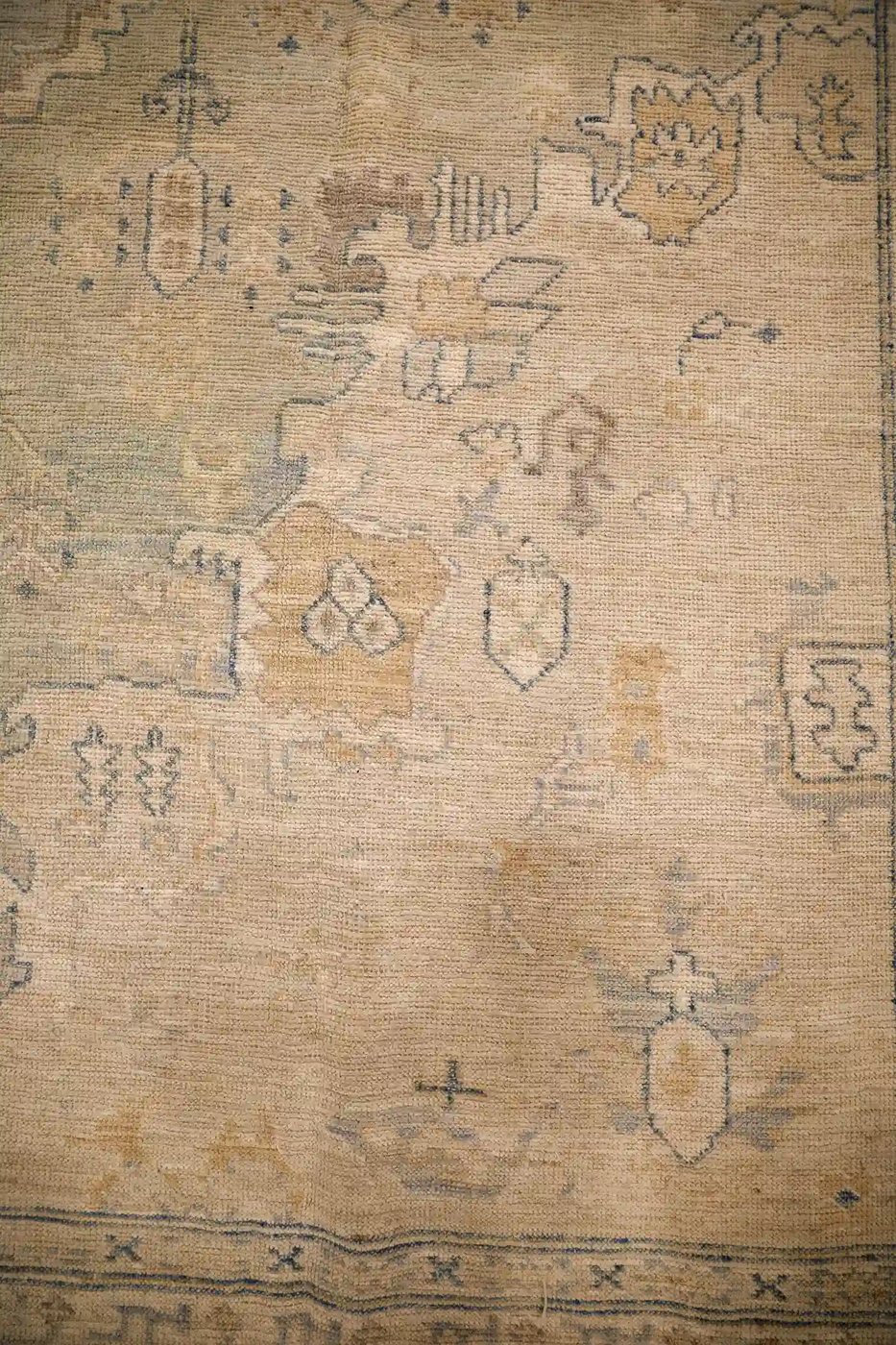 12′ x 15′ Beige Fine Hand-Knotted Pakistan Oushak Rug – Traditional Wool