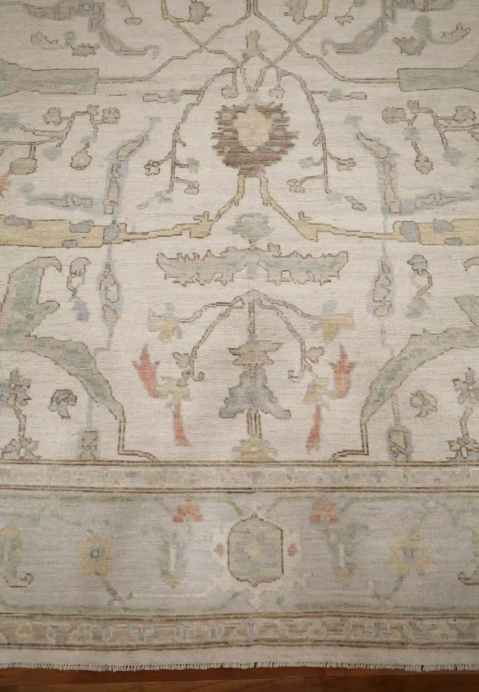 12′ x 15′ Ivory Fine Hand-Knotted Afghan Oushak Rug – Traditional Wool - 8 12′ x 15′ Ivory Fine Hand-Knotted Afghan Oushak Rug – Traditional Wool