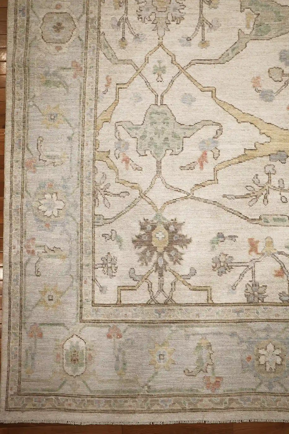12′ x 15′ Ivory Fine Hand-Knotted Afghan Oushak Rug – Traditional Wool - 9 12′ x 15′ Ivory Fine Hand-Knotted Afghan Oushak Rug – Traditional Wool
