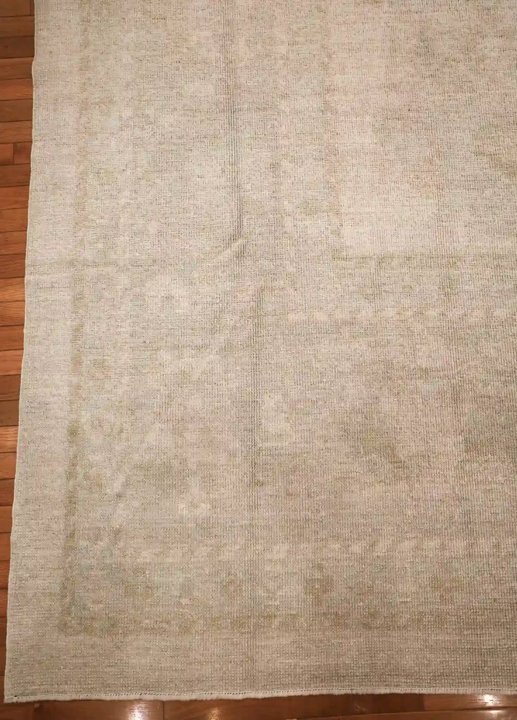 13′ x 20′ Beige Fine Hand-Knotted Turkish Oushak Rug – Vintage Wool
