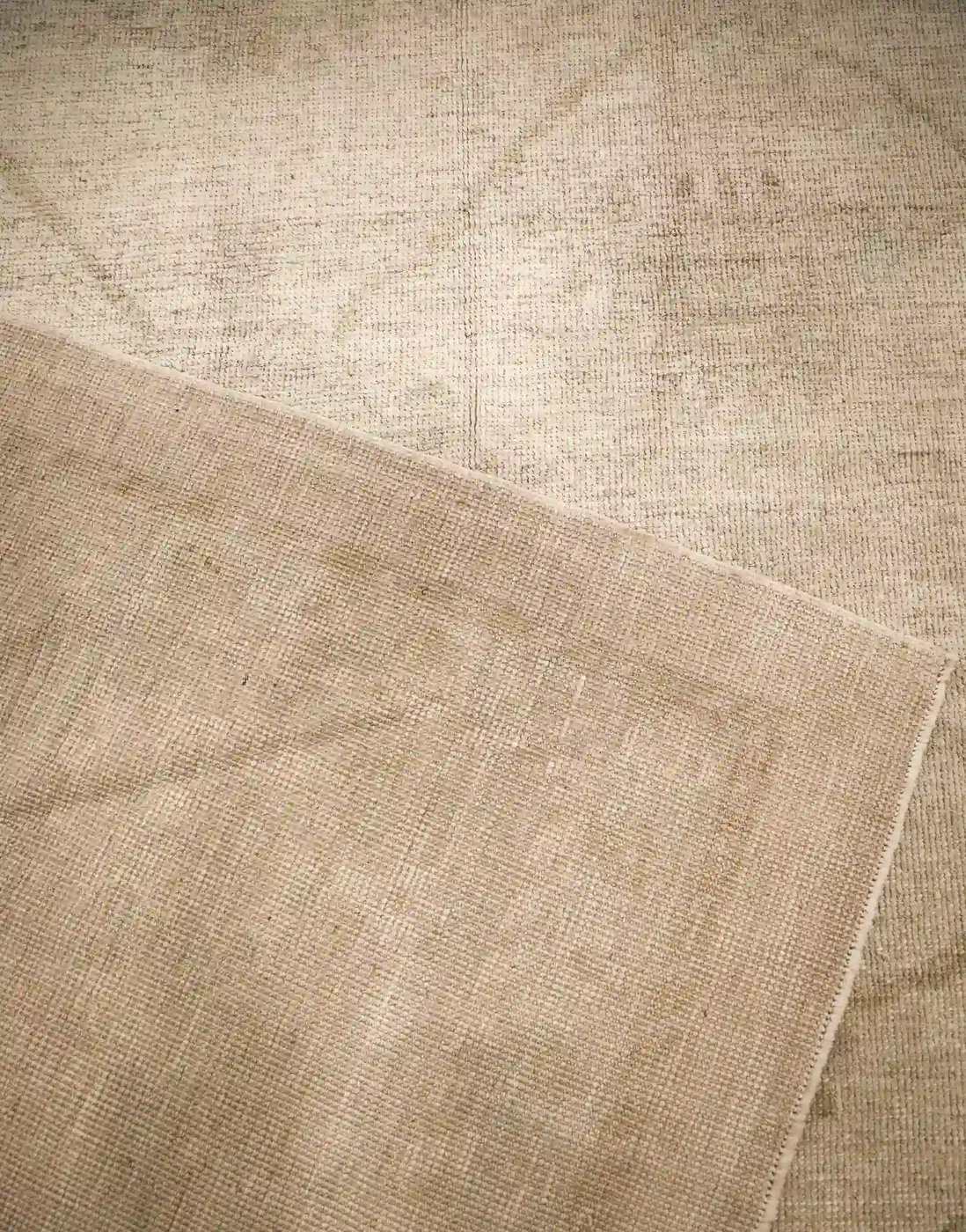 13′ x 20′ Beige Fine Hand-Knotted Turkish Oushak Rug – Vintage Wool