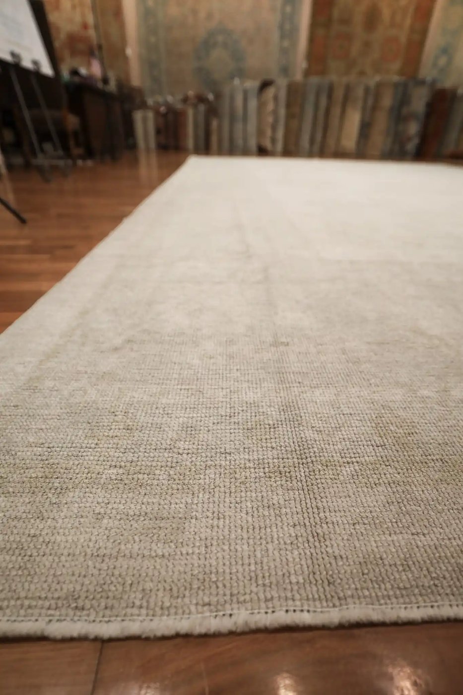 13′ x 20′ Beige Fine Hand-Knotted Turkish Oushak Rug – Vintage Wool