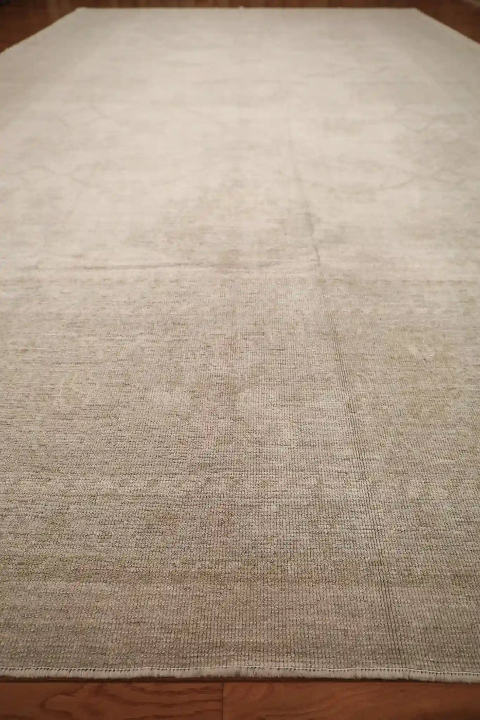 13′ x 20′ Beige Fine Hand-Knotted Turkish Oushak Rug – Vintage Wool