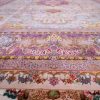 10′ x 14′ Pink Fine Hand-Knotted Persian Tabriz Rug – Traditional Wool & Silk