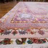 10′ x 14′ Pink Fine Hand-Knotted Persian Tabriz Rug – Traditional Wool & Silk