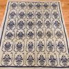 4′ x 6′ Ivory Fine Hand-Knotted Turkish Oushak Rug – Traditional Wool