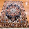 3′ x 6′ Blue Fine Hand-Knotted Indian Serapi Rug – Traditional Wool