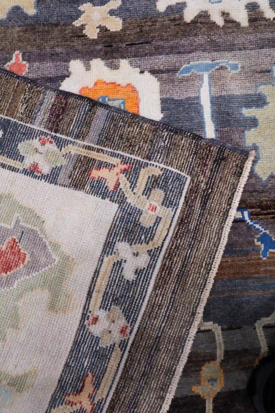 12′ x 15′ Grey Fine Hand-Knotted Turkish Oushak Rug – Transitional Wool