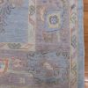 7′ x 9′ Light Blue Fine Hand-Knotted Turkish Oushak Rug – Transitional Wool