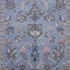 10′ x 13′ Light Blue Fine Hand-Knotted Turkish Oushak Rug – Transitional Wool