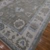 9′ x 10′ Green Fine Hand-Knotted Turkish Oushak Rug – Transitional Wool