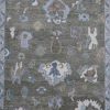 9′ x 10′ Green Fine Hand-Knotted Turkish Oushak Rug – Transitional Wool