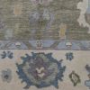 9′ x 10′ Green Fine Hand-Knotted Turkish Oushak Rug – Transitional Wool