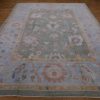 10′ x 12′ Green Fine Hand-Knotted Turkish Oushak Rug – Transitional Wool - 1 10′ x 12′ Green Fine Hand-Knotted Turkish Oushak Rug – Transitional Wool