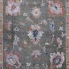 10′ x 12′ Green Fine Hand-Knotted Turkish Oushak Rug – Transitional Wool - 4 10′ x 12′ Green Fine Hand-Knotted Turkish Oushak Rug – Transitional Wool