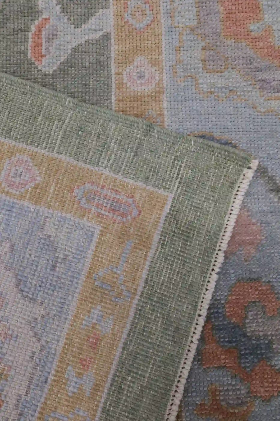 10′ x 12′ Green Fine Hand-Knotted Turkish Oushak Rug – Transitional Wool - 8 10′ x 12′ Green Fine Hand-Knotted Turkish Oushak Rug – Transitional Wool