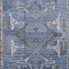 9′ x 13′ Light Blue Fine Hand-Knotted Turkish Oushak Rug – Transitional Wool