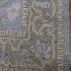9′ x 13′ Light Blue Fine Hand-Knotted Turkish Oushak Rug – Transitional Wool