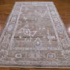 7′ x 10′ Brown Fine Hand-Knotted Turkish Oushak Rug – Transitional Wool