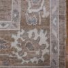 7′ x 10′ Brown Fine Hand-Knotted Turkish Oushak Rug – Transitional Wool