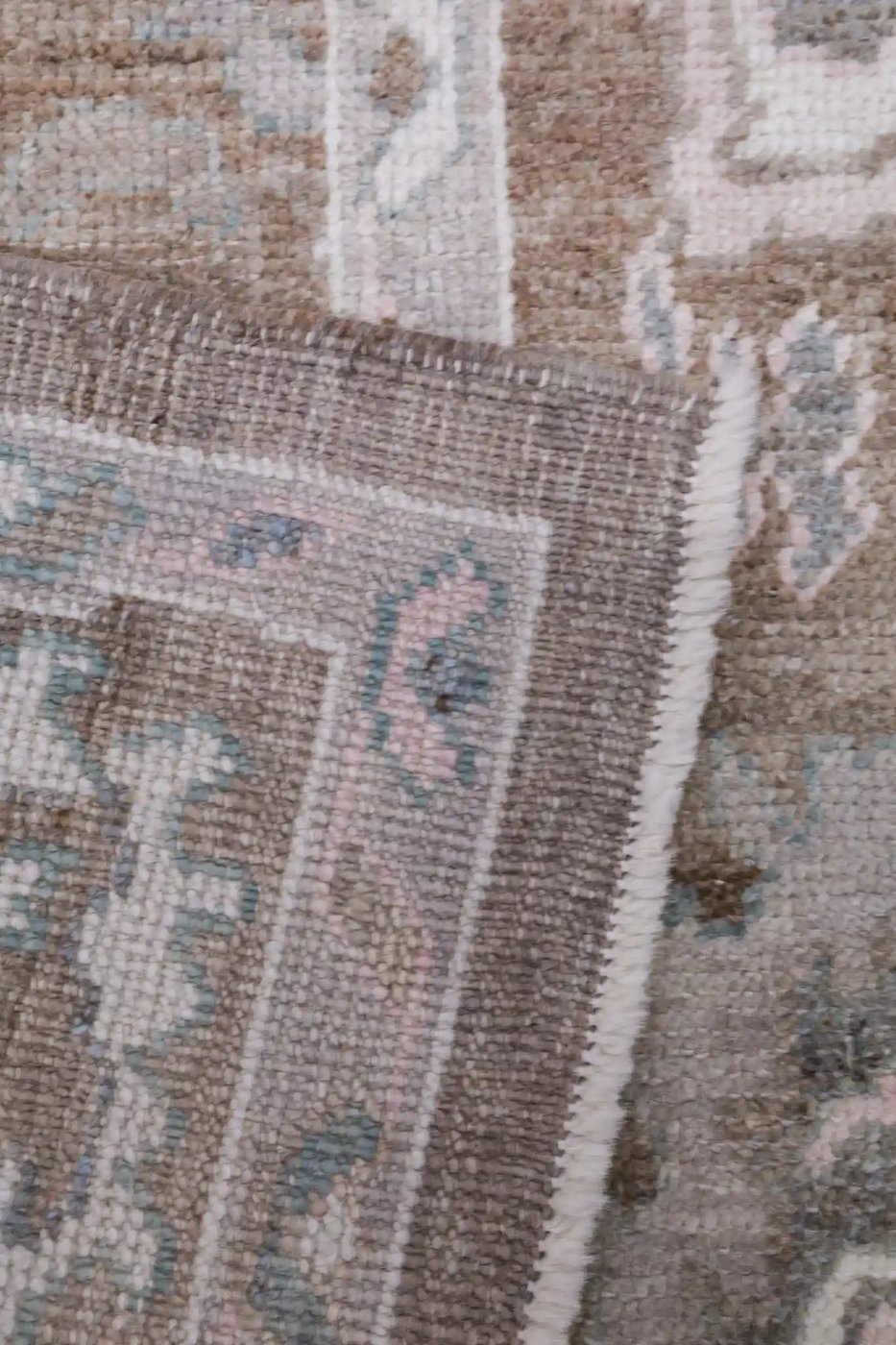 7′ x 10′ Brown Fine Hand-Knotted Turkish Oushak Rug – Transitional Wool