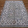 6′ x 8′ Green Fine Hand-Knotted Turkish Oushak Rug – Transitional Wool