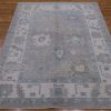 5′ x 7′ Grey Fine Hand-Knotted Turkish Oushak Rug – Transitional Wool