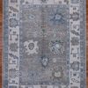 5′ x 7′ Grey Fine Hand-Knotted Turkish Oushak Rug – Transitional Wool