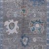 5′ x 7′ Grey Fine Hand-Knotted Turkish Oushak Rug – Transitional Wool