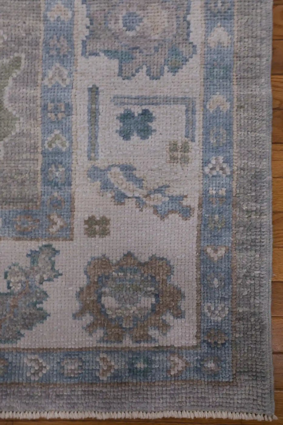 5′ x 7′ Grey Fine Hand-Knotted Turkish Oushak Rug – Transitional Wool