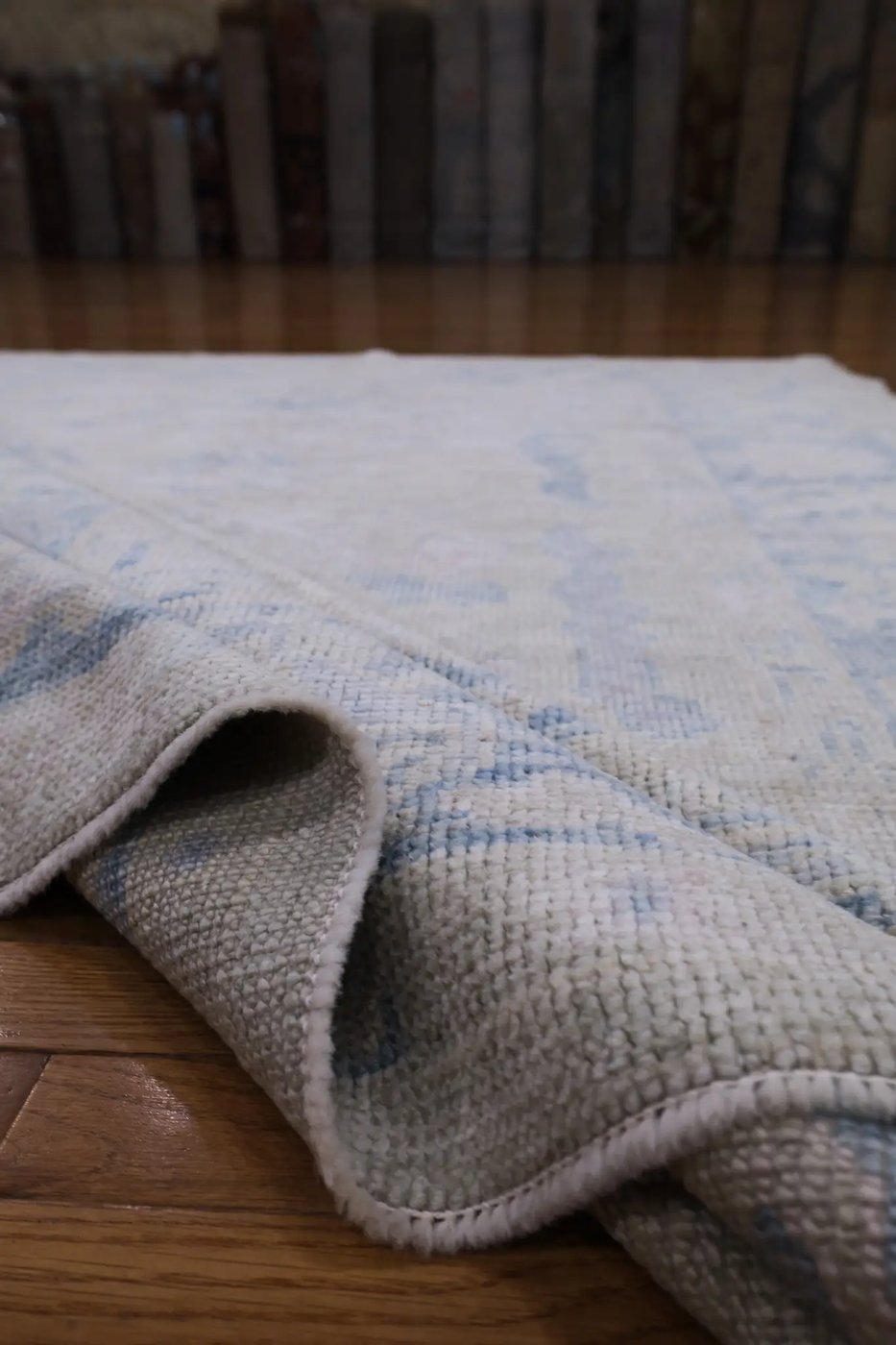 5′ x 7′ Grey Fine Hand-Knotted Turkish Oushak Rug – Transitional Wool