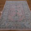 5′ x 7′ Pink Fine Hand-Knotted Turkish Oushak Rug – Transitional Wool